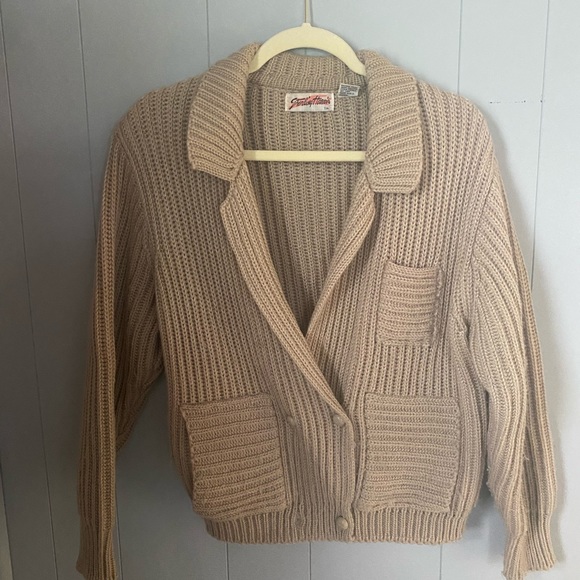 Vintage 70s boho knit cardigan size small - Picture 2 of 4